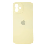 Чехол Silicone Case Full Camera для iPhone 12 Pastel yellow